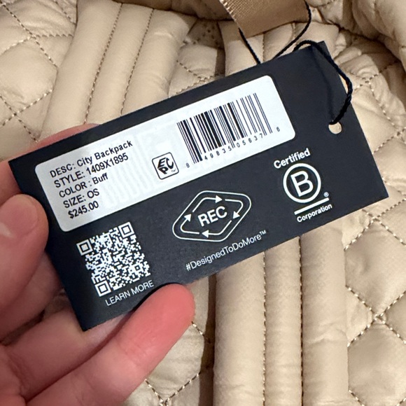 NWT MZ Wallace Metro Backpack Deluxe, Buff - Picture 7 of 8